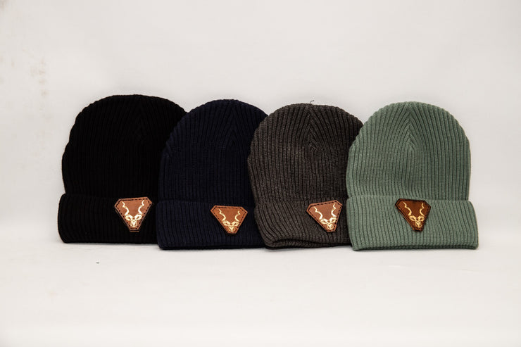 Leather Kudu Feather-Feel Beanie