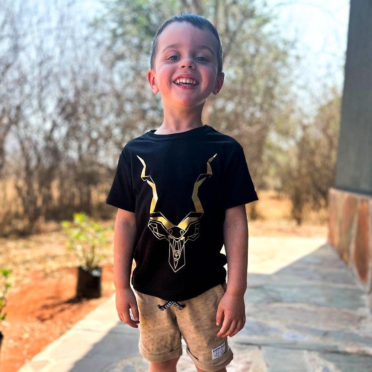 Black & Gold Kudu Kids' Shirt