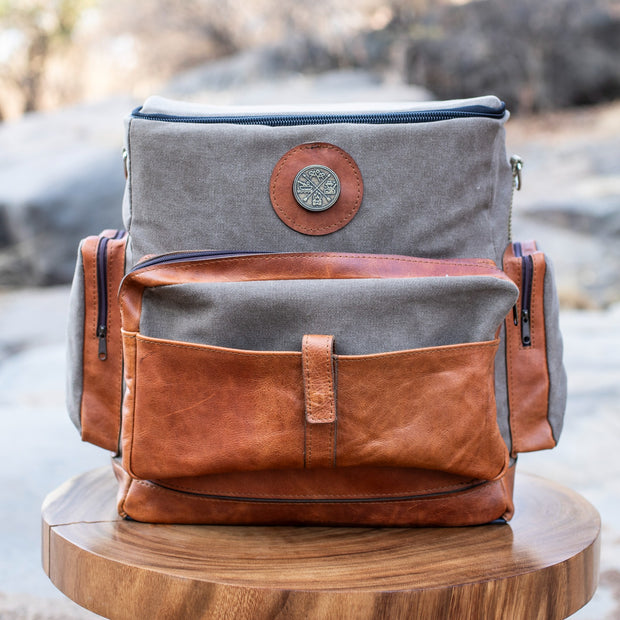 Canvas & Leather Cooler Bag