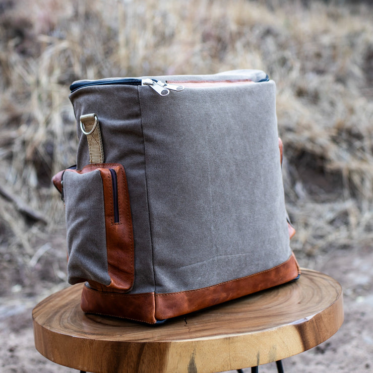 Canvas & Leather Cooler Bag