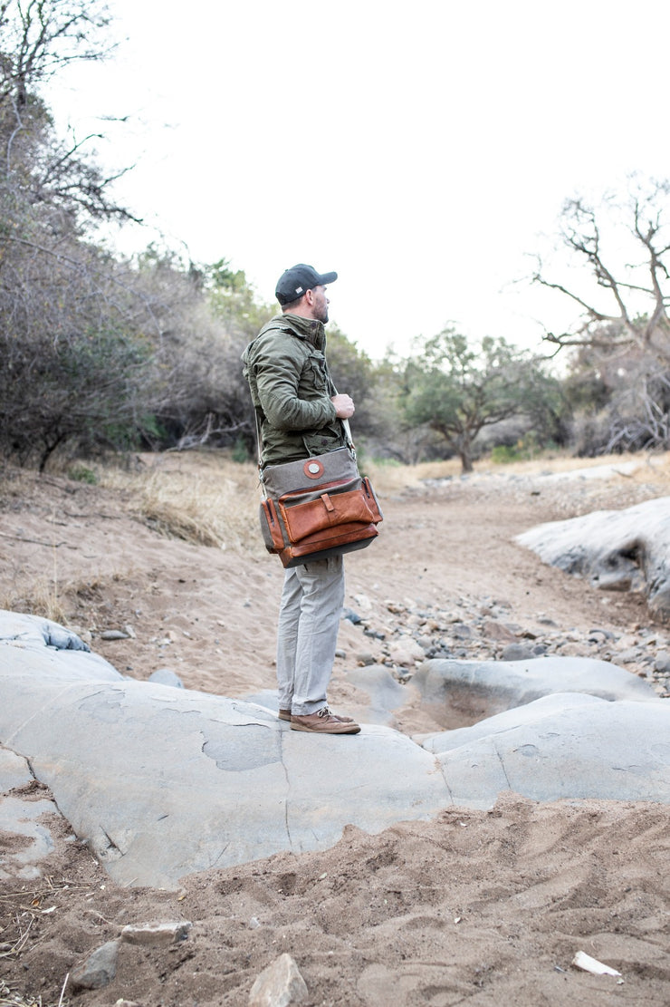 Canvas & Leather Cooler Bag