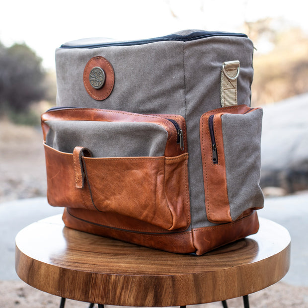 Canvas & Leather Cooler Bag