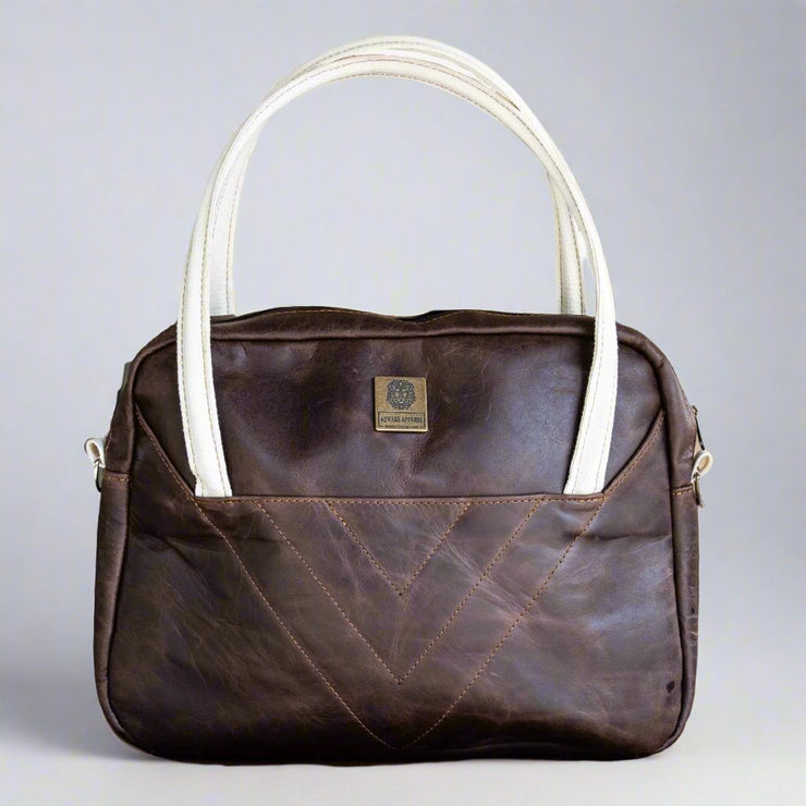 Brown Ladies Leather Laptop Bag