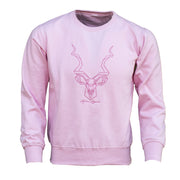 Kudu Embroidered Sweater in Dusty Pink