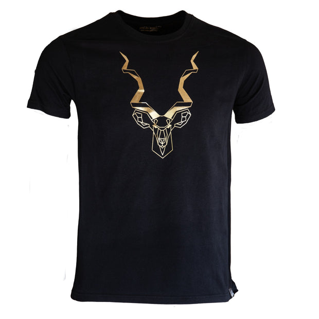 The Kudu T Shirt - Black & Gold