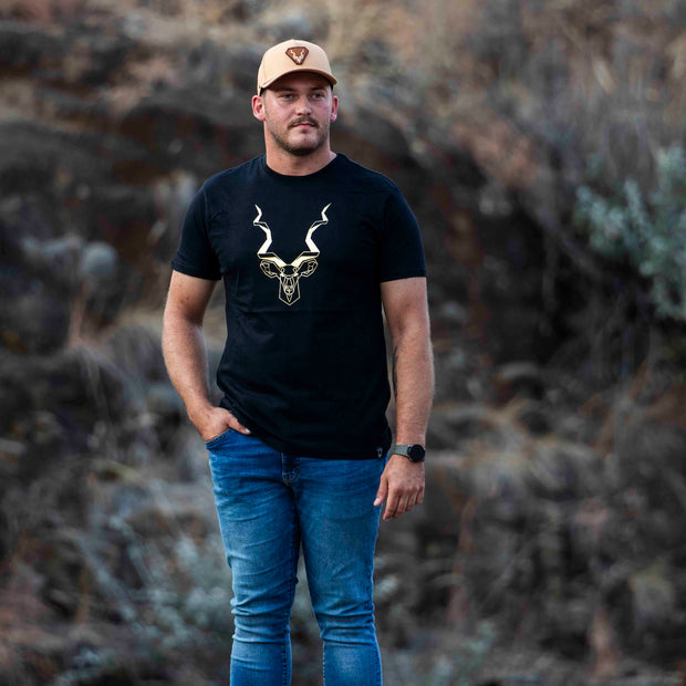 The Kudu T Shirt - Black & Gold