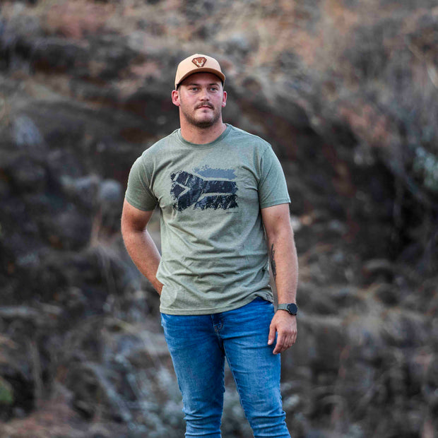 The Patriot T Shirt - Military Melange