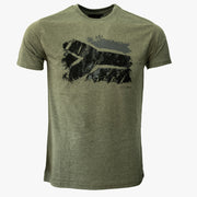 Green shirt with south african flag