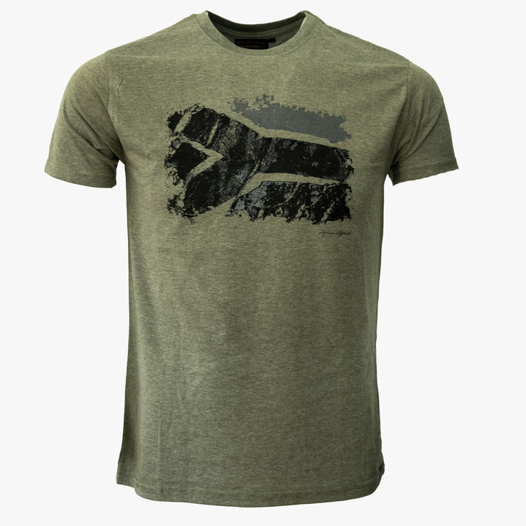 Green shirt with south african flag