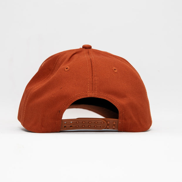 Rust Uflex Leather Snapback Cap
