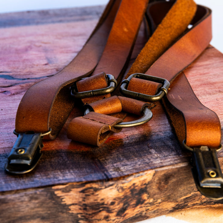 Leather Suspenders for Weddings