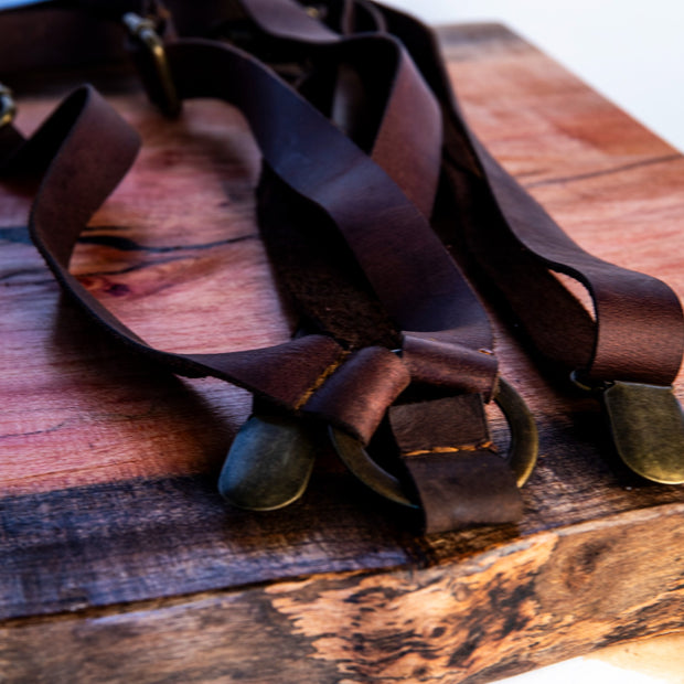 Leather Suspenders for Weddings