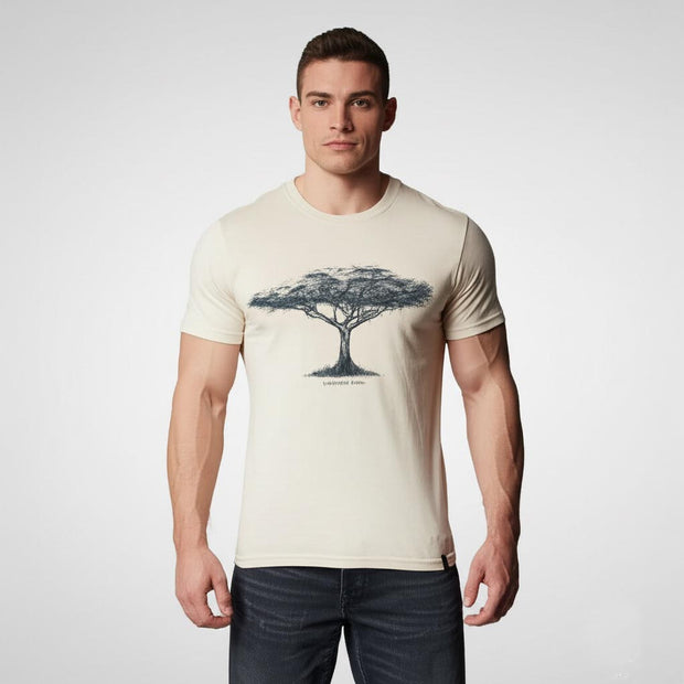 The Umbrella Thorn T Shirt - Oatmeal Melange