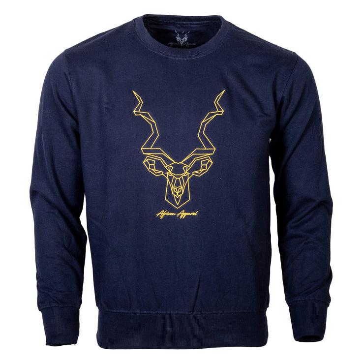 The Kudu Sweater - Navy & Gold