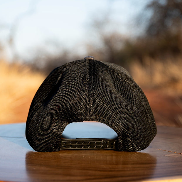 Charcoal Uflex Leather Trucker Cap