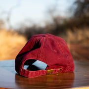 Burgundy Uflex Leather Vintage Cap