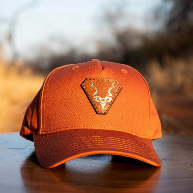 Rust Uflex Leather Snapback Cap