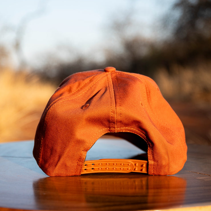 Rust Uflex Leather Snapback Cap