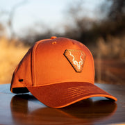 Rust Uflex Leather Snapback Cap