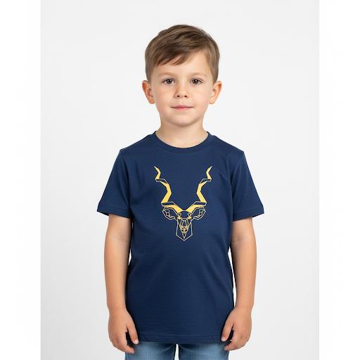 3D Kudu Kids' Navy Shirt