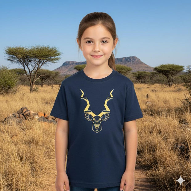 3D Kudu Kids' Navy Shirt
