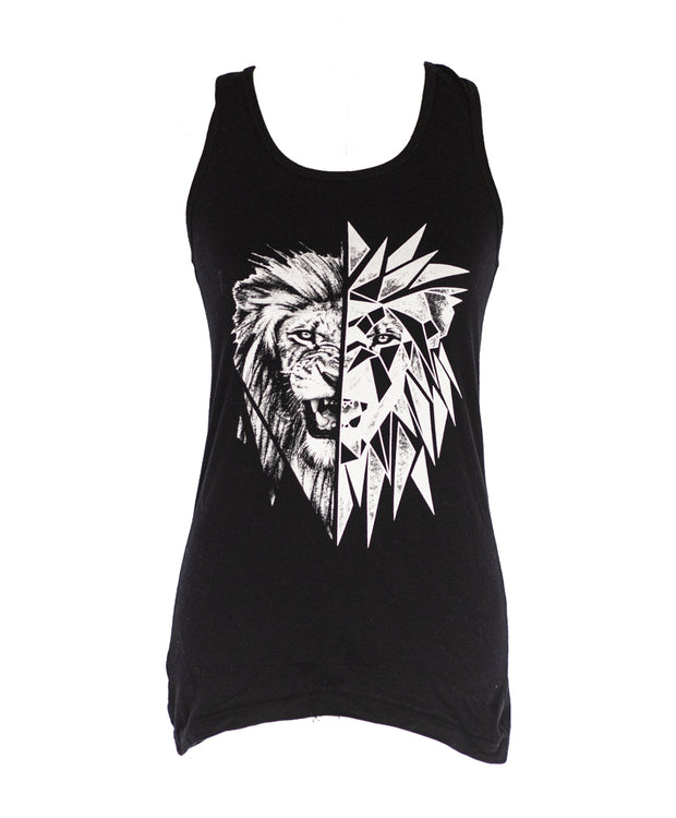 The Geometric Lion Vest (Ladies) Official Ivan Roux Merchandise - African Apparel