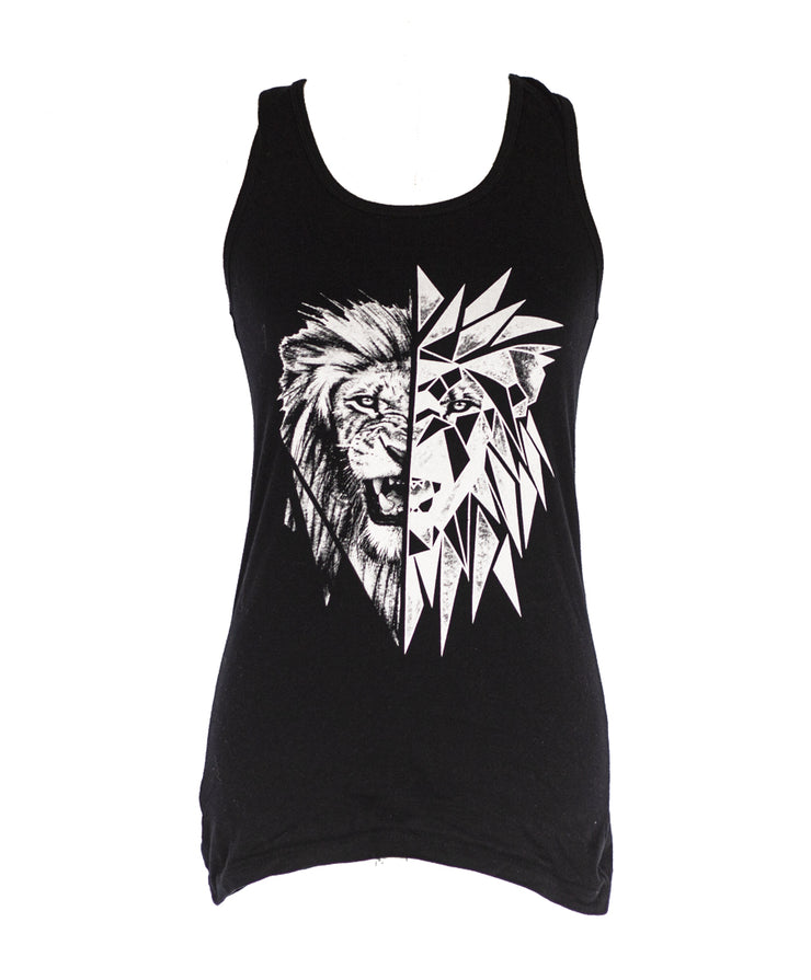 The Geometric Lion Vest (Ladies) Official Ivan Roux Merchandise - African Apparel