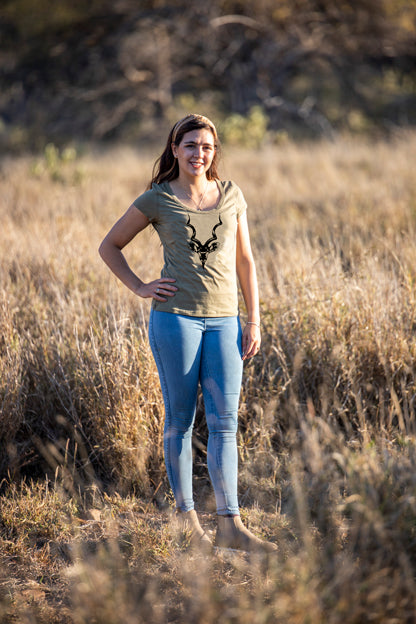 The Grey Ghost Scooped Neck T Shirt