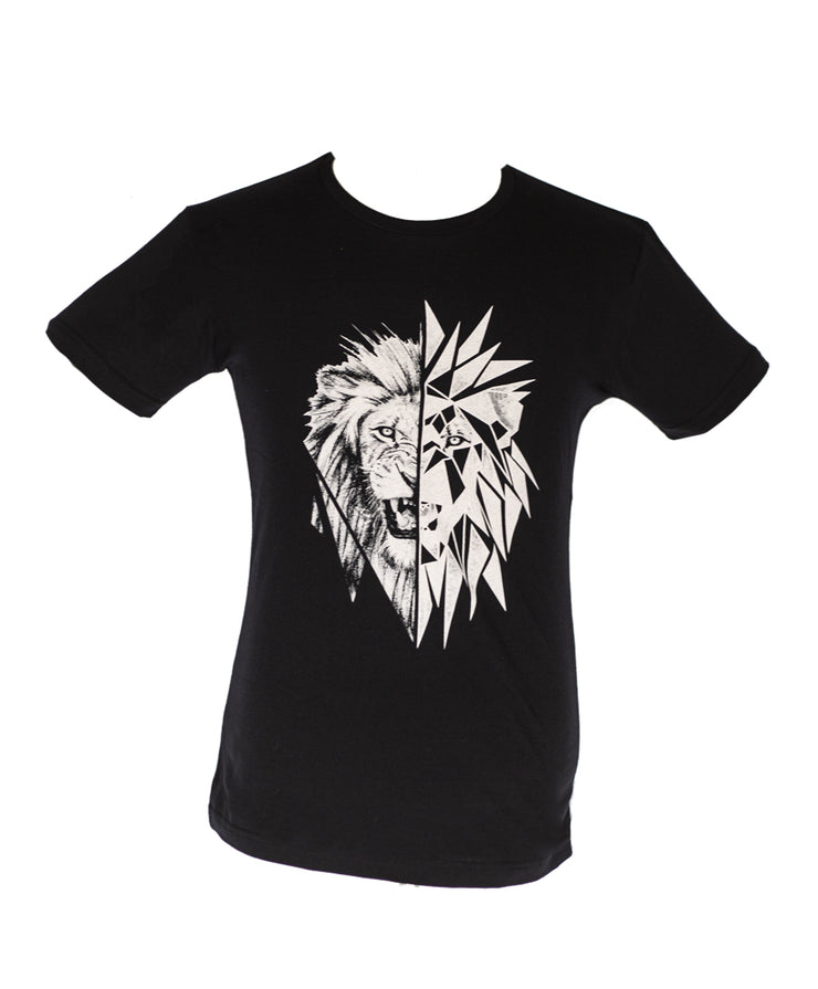 The Geometric Lion T Shirt (Men's) Official Ivan Roux Merchandise - African Apparel
