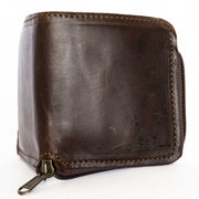 Men's Zip Up Leather Wallet - African Apparel