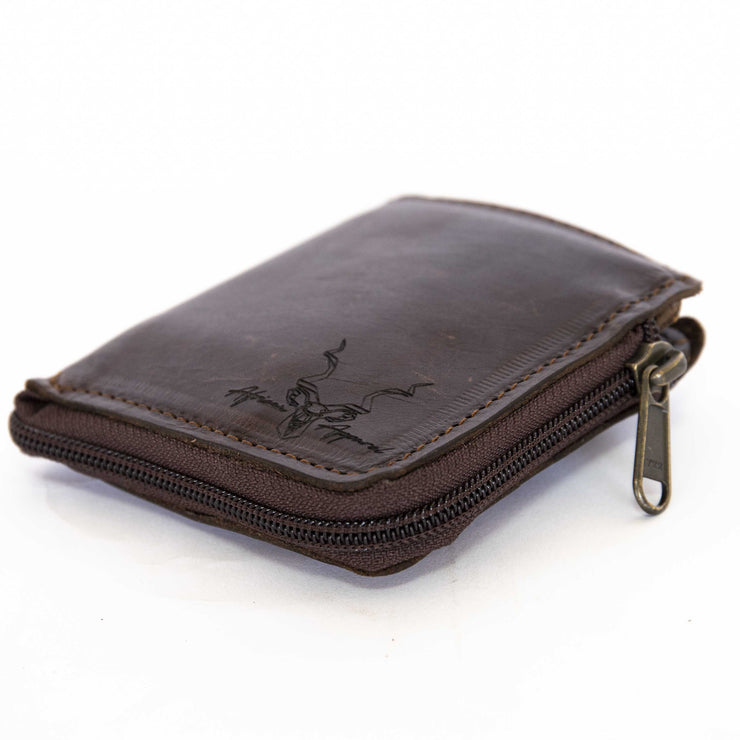Men's Zip Up Leather Wallet - African Apparel