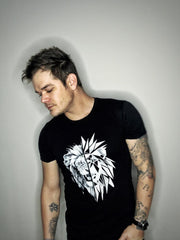 The Geometric Lion T Shirt (Men's) Official Ivan Roux Merchandise - African Apparel
