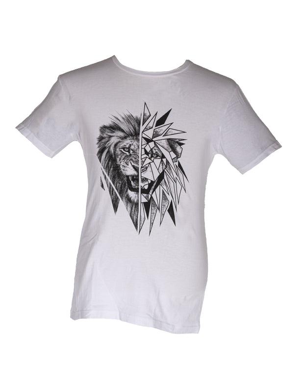 The Geometric Lion T Shirt (Men's) Official Ivan Roux Merchandise - African Apparel