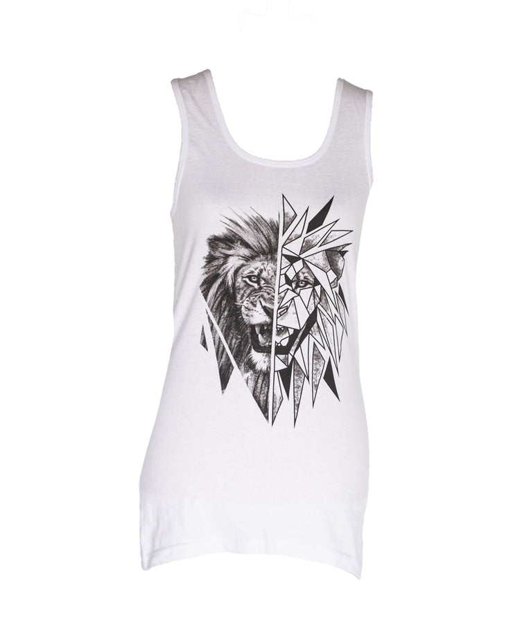 The Geometric Lion Vest (Ladies) Official Ivan Roux Merchandise - African Apparel